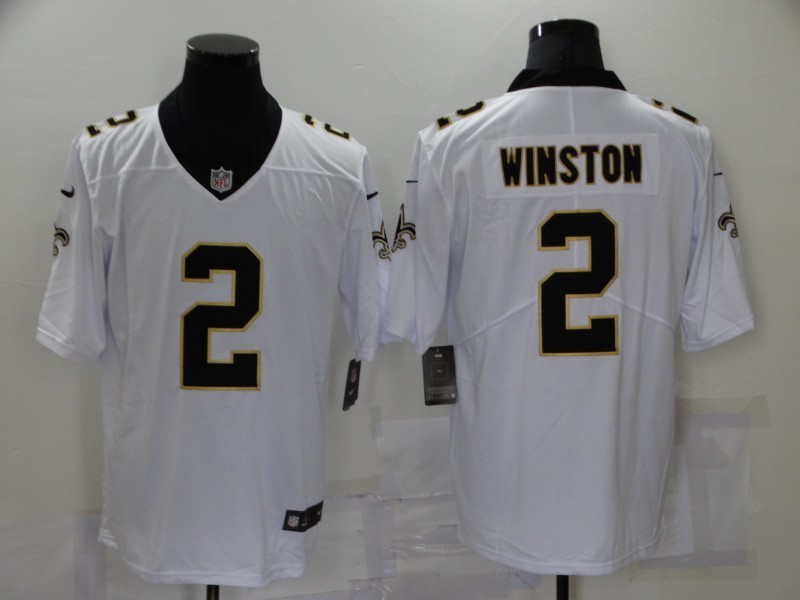 Men's New Orleans Saints Jameis Winston #2 White Jersey